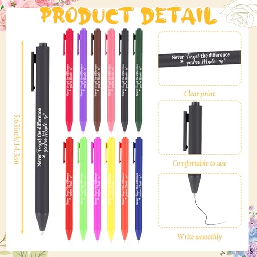 Supervitae 48 Pcs Christmas Social Worker Appreciation Gifts Set 24 Mini Notepads Journal 24 Ballpoint Pen Thank You Gifts Bulk for Xmas Coworker Employee Teacher Nurse Volunteers Office(Multicolor)