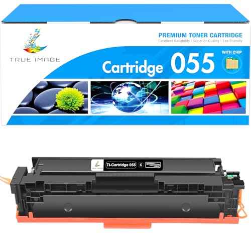 TRUE IMAGE Compatible 055 Black Toner Cartridge Replacement for Canon 055 055H Toner for Canon Color ImageCLASS MF743Cdw MF741Cdw MF746Cdw MF745Cdw LBP664Cdw Printer Ink(Black, 1-Pack)