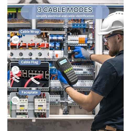 Label Maker Waterproof-Labels, Wire Cable Label Maker, Labeler Machine with Tapes Laminated, H1100 Handheld Labeling Maker with Backlit-LCD & One-Touch Key, Home Industrial Office Organization