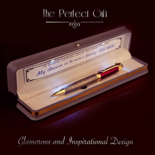 S&R Somit Fancy Pen Bundle of Golden Rose and Red Gold with Gift Boxes Valuable Luxury Pen for Business and Office, Executive Gift - Special Engraving & Led Decorative Box