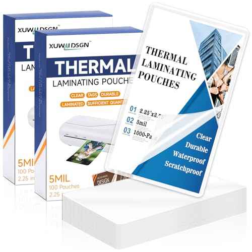 1000 Pack 5mil 2.25¡°x3.75" Thermal Laminating Pouches Badge Laminate Pouches Clear Laminated Luggage Tags Printable Laminator Pouches for Business Permits Cards (1000, 2.25¡°x3.75"-5mil)
