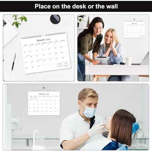 2026 Calendar - Wall Calendar 2026-2027 Runs from January 2026 Until June 2027, 8.5'' x 11'', 2026 Small Calendar with Spiral Binding, The Perfect Wall Calendar Planner for Easy Organizing, Black