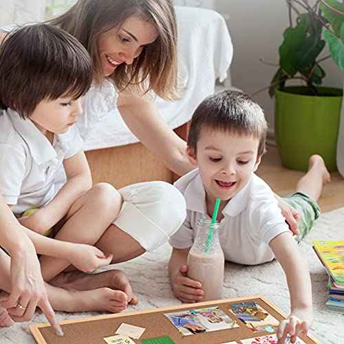 24¡± x 36¡± Cork Boards for Walls with Wooden Frame 1pack, Double Sided Office Board for Wall Organizer, Bulletins Board Decorative Hanging Pin Board for School, Home & Office, Notice Board Memo Board