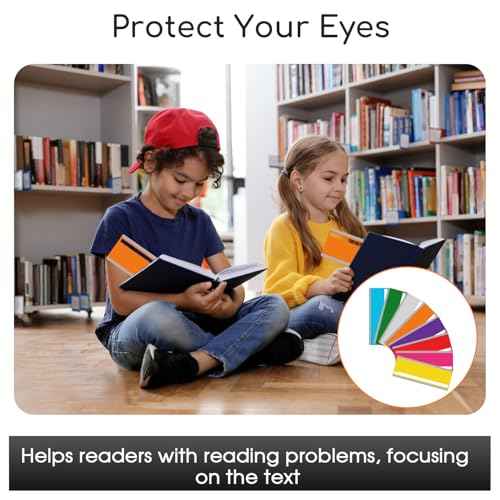 Guided Reading Strips, 24pcs Mixed Colors Highlight Overlay Bookmarks, Reading Trackers for Teachers & Kids