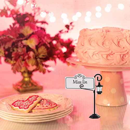 Ciieeo 20 Pcs Business Card Holder Table Sign Holder Wedding Bark Memo Holder Street Lamps Place Holder Place Stands Message Clips Name Stand Seat Card Photo Resin and Iron