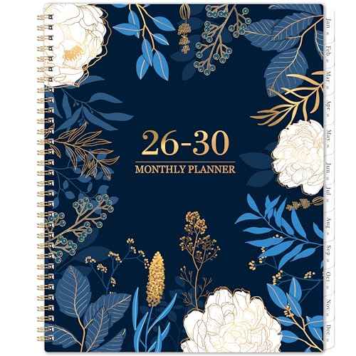 2026-2030 Monthly Planner - 5 Year Planner/Calendar 2026-2030, 11" x 9", 2026 Calendar Planner, Jan 2026 - Dec 2030, Tabs, Back Pocket, Holidays, Twin-Wire Binding, Note Pages