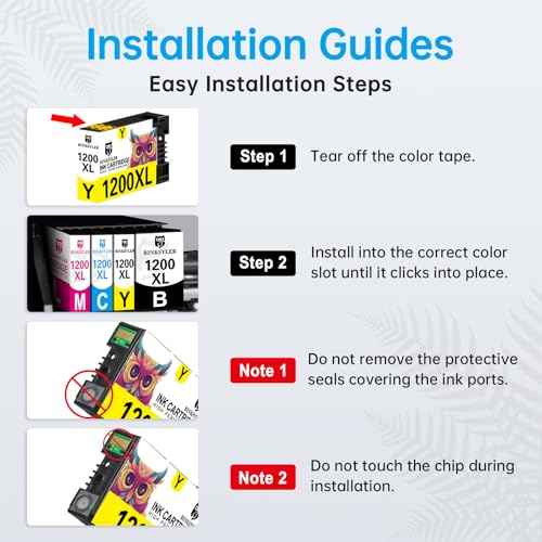12-Pack Maxify 1200XL Ink Cartridges for Canon PGI-1200XL PGI-1200 XL PGI 1200 XL Ink Work for Canon Maxify MB2720 MB2050 MB2350 MB2320 MB2020 MB2120 Printer (3BK 3C 3M 3Y)
