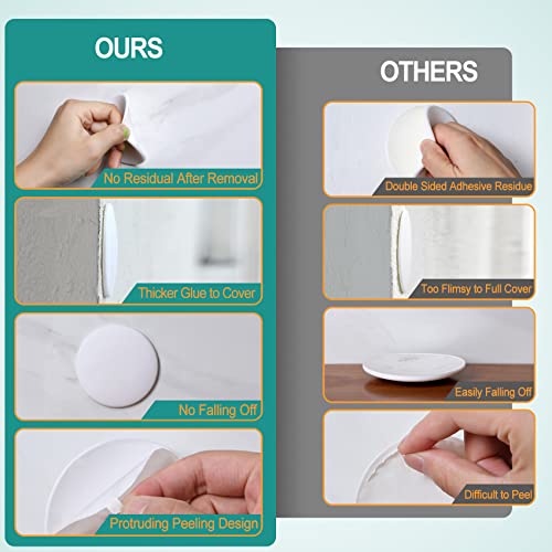 NETANY 3.15” Door Stoppers Wall Protectors, 6 Pcs White Silicone with 3M Adhesive