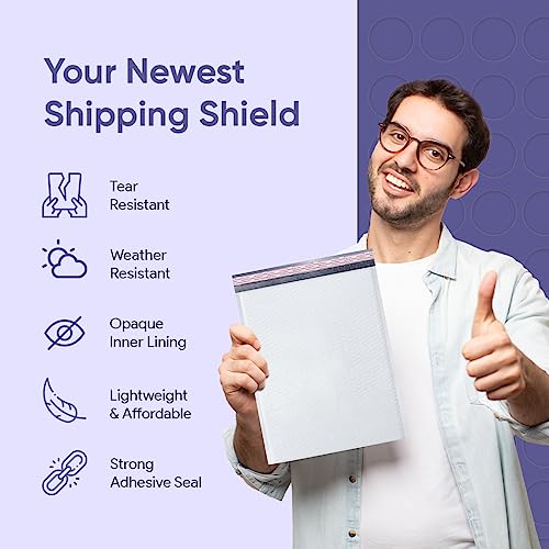 BAYLUE 10.5x16 Bubble Mailers - White Self Seal Padded Envelopes 100 Pack
