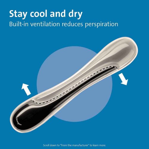 Kensington Mousepad and Wrist Rest, Gel, 11-2/5"Wx17-7/10"Lx1-7/10"H,GY (KMW52500) Each