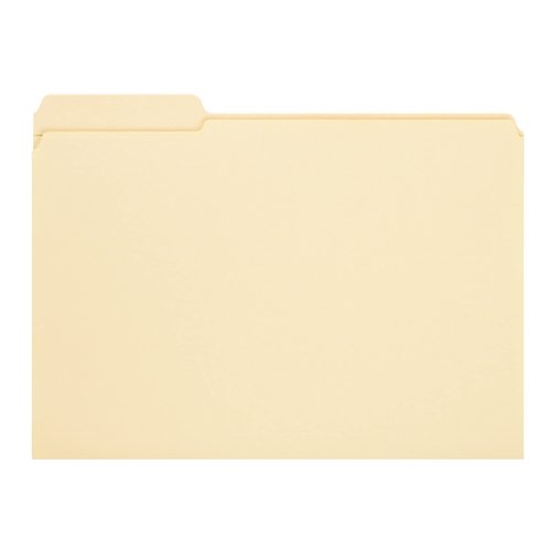 Smead Fastener File Folder with SafeSHIELD® Fasteners, 2 Fasteners, Reinforced 1/3-Cut Tab, Legal Size, Manila, 50 per Box (19555)