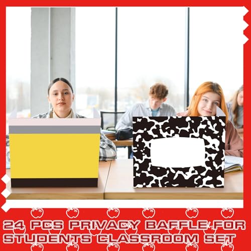 Desk Privacy Dividers 24-Piece Tri-Fold Classroom Folders – AmazingSpark