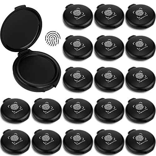 20PCS Fingerprint Thumbprint Ink Pad Mini Black Stamp Ink Pads for Notary Supplies Identification Security Home Office Use