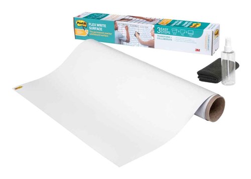 Post-it Flex Write Surface, 3 x 2 ft, The Permanent Marker Whiteboard Surface (FWS3X2)