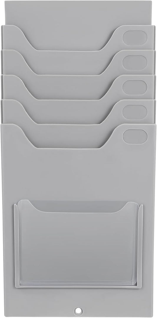 STOBOK Time Card Holder - Wall-Mount Card Rack with 5 Slots for Office Organization | Compatible with Time Machine