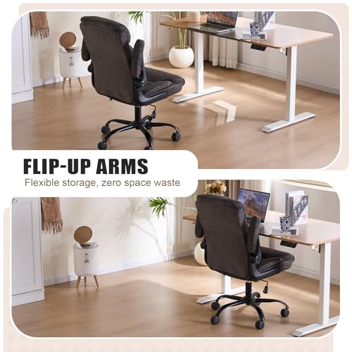 JOYNET Grey Executive Fabric Office Desk Chair — Ergonomic Study & Work Chair