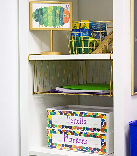 Eric Carle Dots Name Labels for Kids Classroom Organization - 36 Pack