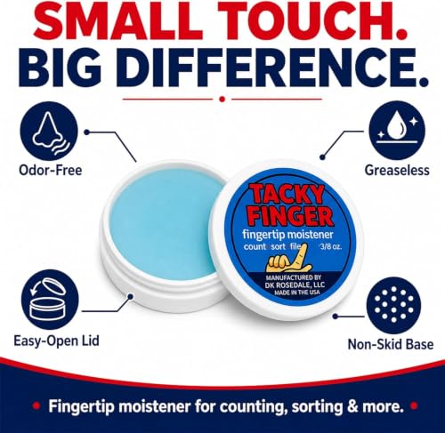Fingertip Moistener Gel for Money Counting and Paper Handling - 2 Pack