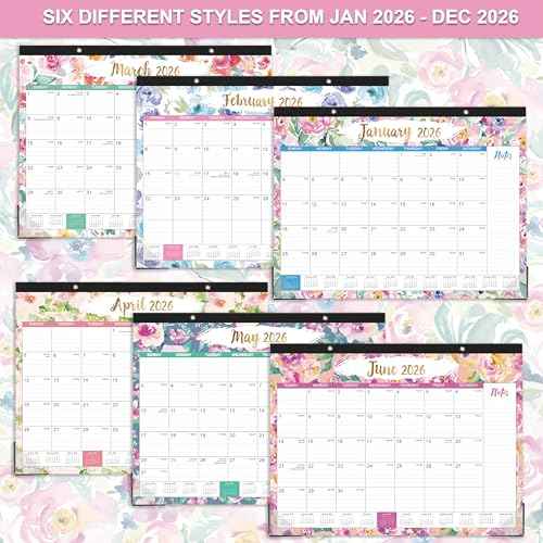 2026 Desk Calendar - Jan 2026 - Dec 2026, 12 Months Large Monthly Desk Calendar 2026, 22" x 17", Desk Pad, Large Ruled Blocks, To-do List & Notes, Best Desk/Wall Calendar for Planning and Organizing