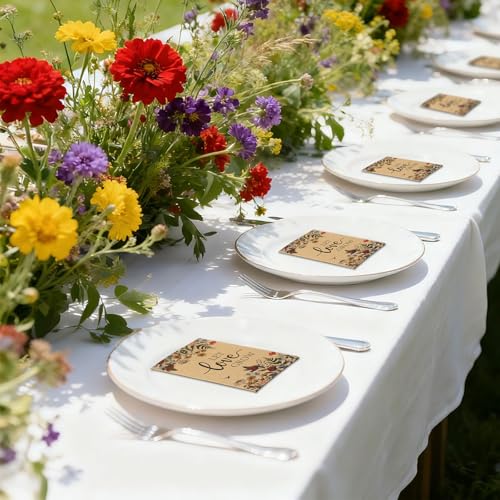 Wedding Seed Packets 100 Pcs Self-Adhesive Wildflower Envelopes - Let Love Grow