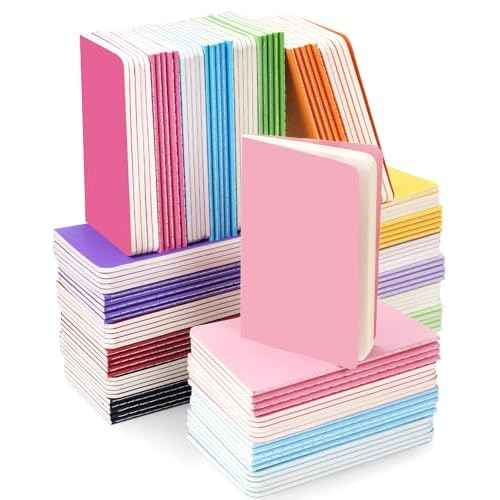 Gwybkq Small Lined Notebooks Bulk 120 Pack Mini Journal Pocket Notepads Set Colorful Cover books for Kids Children Students Bulk Gifts 3.5 x 5.5 Inches, 30 Sheets/60 Pages