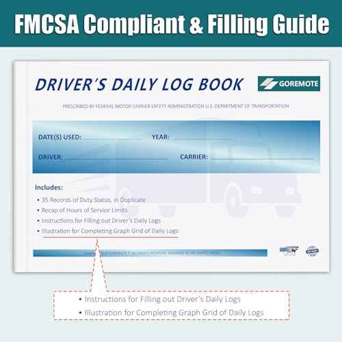 Daily Log Books for Truck Drivers with 7 & 8 Day Recap, 10 Pack, 2-Ply Carbonless, 35 Sets of Forms per Book, 8.5" x 5.5", Paper Driver Log Books for Truckers, Meet Requirements