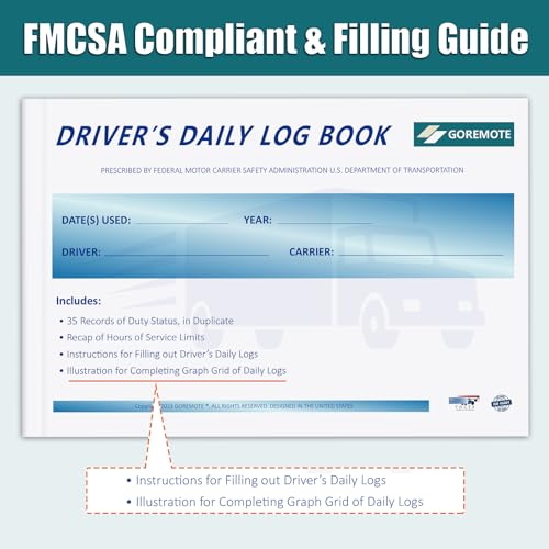 Daily Truck Driver Log Books 7 & 8 Day Recap – 15 Pack (35 forms each, 525 total)
