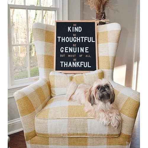 Felt Like Sharing Letter Board (Black Felt - 12¡±x16¡±) ? Changeable Message Board with 3 Sets of Felt Board Letters for Home, Office & Aesthetic Room Decor ? Wall Letterboard Signs In Oak Frame