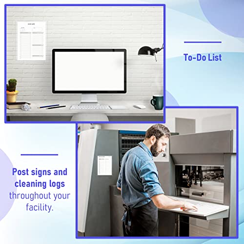Outus Self Adhesive Shop Ticket Holders Clear Plastic Sleeves Adhesive Pockets Work Order Job Ticket Holders for Home Office Posting Signs(8.5 x 11 Inch,60 Pcs)