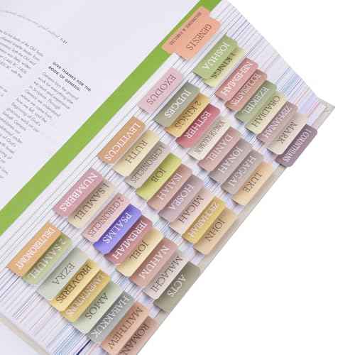 Bible Tabs, 72 Laminated Bible Tabs for Women and Men Study Bible, Easy to Read and Apply, Bible Index Tabs, Large Print Bible Book Tabs, Bible Study Supplies (Boho Theme)
