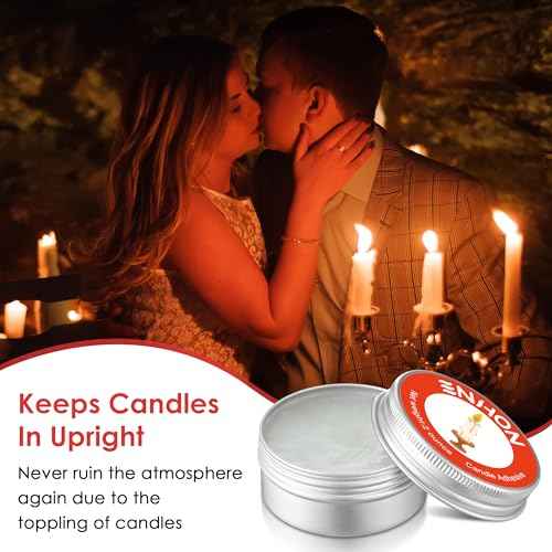Enhon 2 Pack Candle Stick Glue Adhesive for Taper to Hold Candles in Place