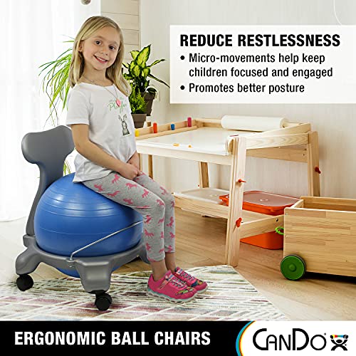 CanDo Children's Ball Chair, Blue – Active Seating for Kids