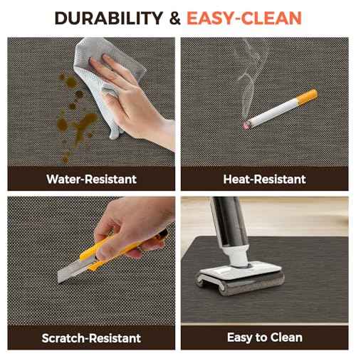 BAGAIL Office Chair Mat for Hardwood Floor, 48"x60" Heavy Duty Computer Chair Mat - Fast Flat & Smooth Glide - Non-Slip Desk Chair Floor Protector for Home Office - Dark Brown