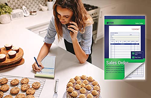Better Office 6-Pack 2-Part Carbonless Order Book 5-7/16 x 8-7/16 / 50 Sets per Copy