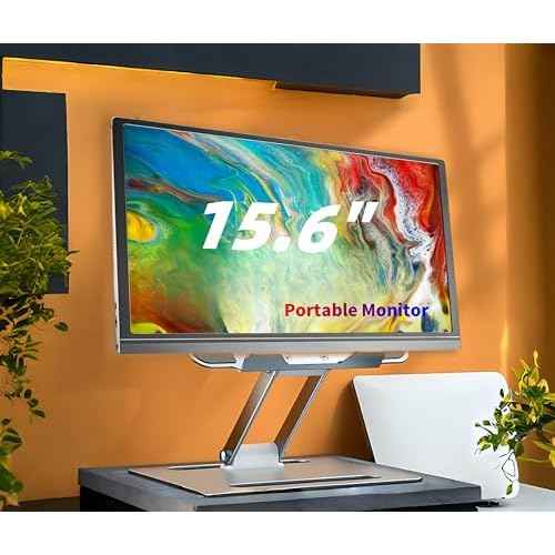15.6 Inch Portable Monitor Stand for KYY, MNN, ARZOPA, VILVA, InnoView, KOORUI, ForHelp, Echo Show 15 - Aluminum Alloy Tablet Laptop Stand