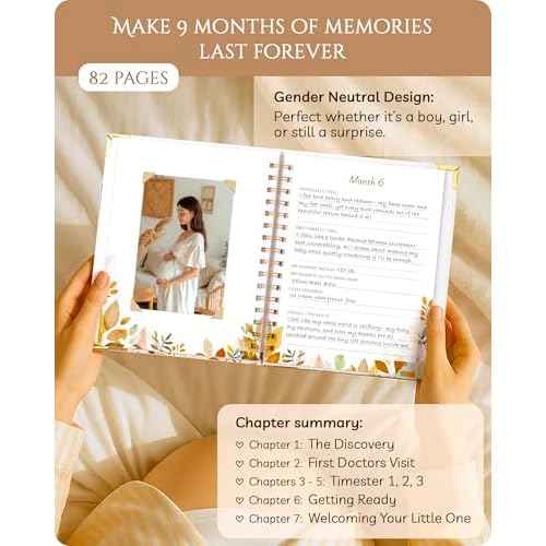 Pregnancy Journal ? 82 Page Hardcover Memory Book for Expecting Moms | Beautiful & Thoughtful Mom to Be Gift, Pregnancy Book for First Time Moms, Ultrasound Baby Picture Pocket
