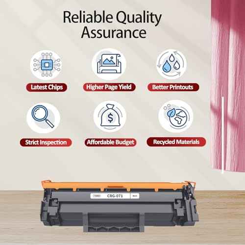 (Latest Chip) 071H Black Toner Cartridges 1 Pack Compatible Replacement for Canon 071 Toner Cartridge CRG-071 CRG071H High Capacity for ImageCLASS LBP122dw LBP122 LBP120 MF270 MF273dw MF275dw
