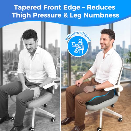 Dreamer Car Gray Tailbone & Sciatica Pain Relief Seat Cushion for Car & Office