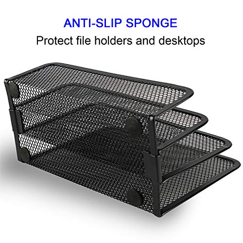Desk Mail Organizer, File Holder Letter Sorter with 3 Vertical