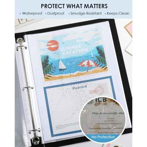 KTRIO 1000 Pack Sheet Protectors 8.5 x 11 inch, Clear Page Protector for 3 Ring Binder, Plastic Sleeves for Binders, Top Loading Paper Sheets Document Sleeve Letter Size, Office & Home