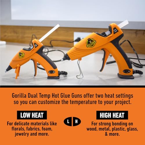 Gorilla Dual-Temp Full-Size Glue Gun Kit with 45 Sticks