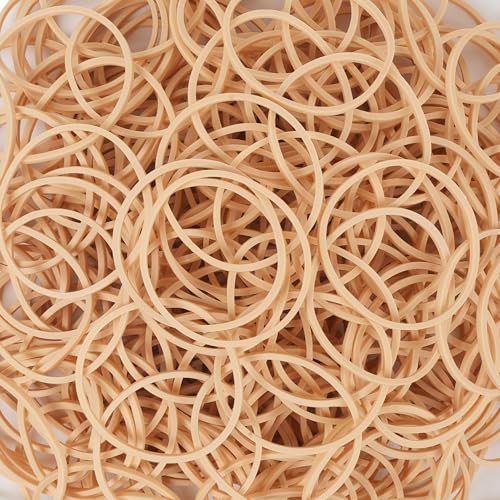 Size 16 Rubber Bands 530pcs Beiges – Heavy Duty Small Elastic Office Organizer Band