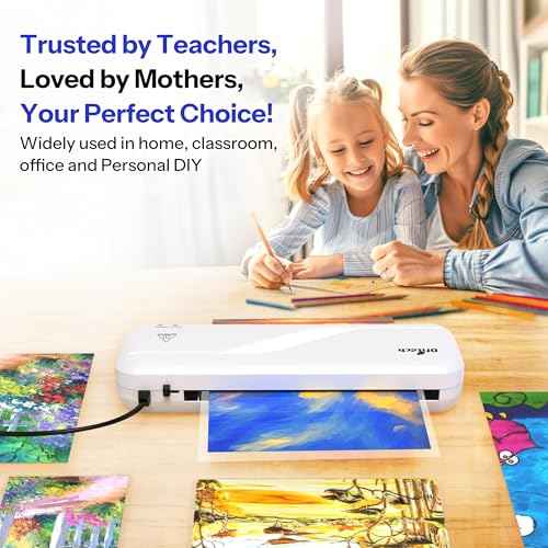 9 Inch Laminator Machine with 50 Laminating Sheets,Cold&Thermal Laminator,3 Min Warm Up,Bubble Free Laminating Machine for Documents,Photos,Certificates,ID Cards-Ideal for Home,School&Office