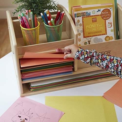 ECR4Kids Tabletop Supplies Storage Center, Teacher Caddy, Natural