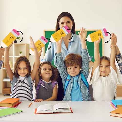 8 Pcs Magnetic Hall Pass Bathroom Passes for Classrooms Resuable Waterproof Back to School Supplies for Classrooms Hall, Library, Restroom, Office, Nurse, Teacher Supplies(Pencil Style)