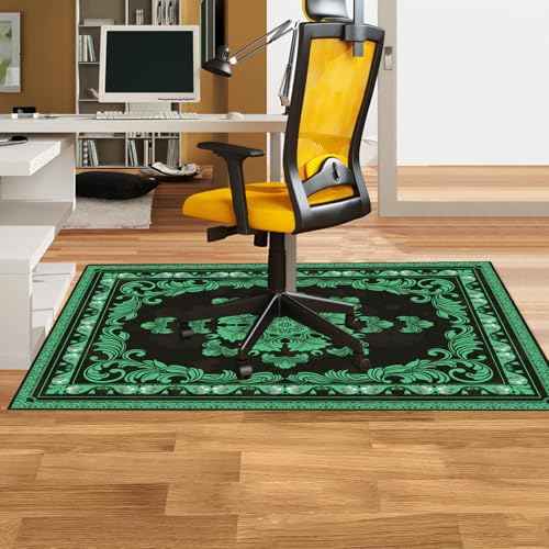 Office Chair Mat for Hardwood Floor - Desk Floor Mat for Computer Gaming Chair (Green, 48"x60")