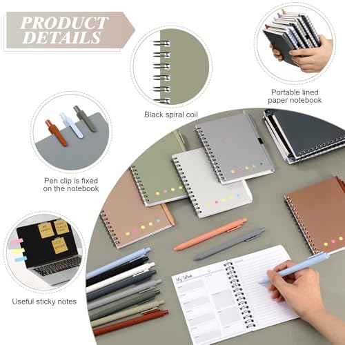 20 Set Employee Appreciation Gift School Weekly to Do List Spiral Planner Notebook with Sticky Note Ballpoint Pen Thank You Gift for Student Teacher Must Haves Office(Classic Color)