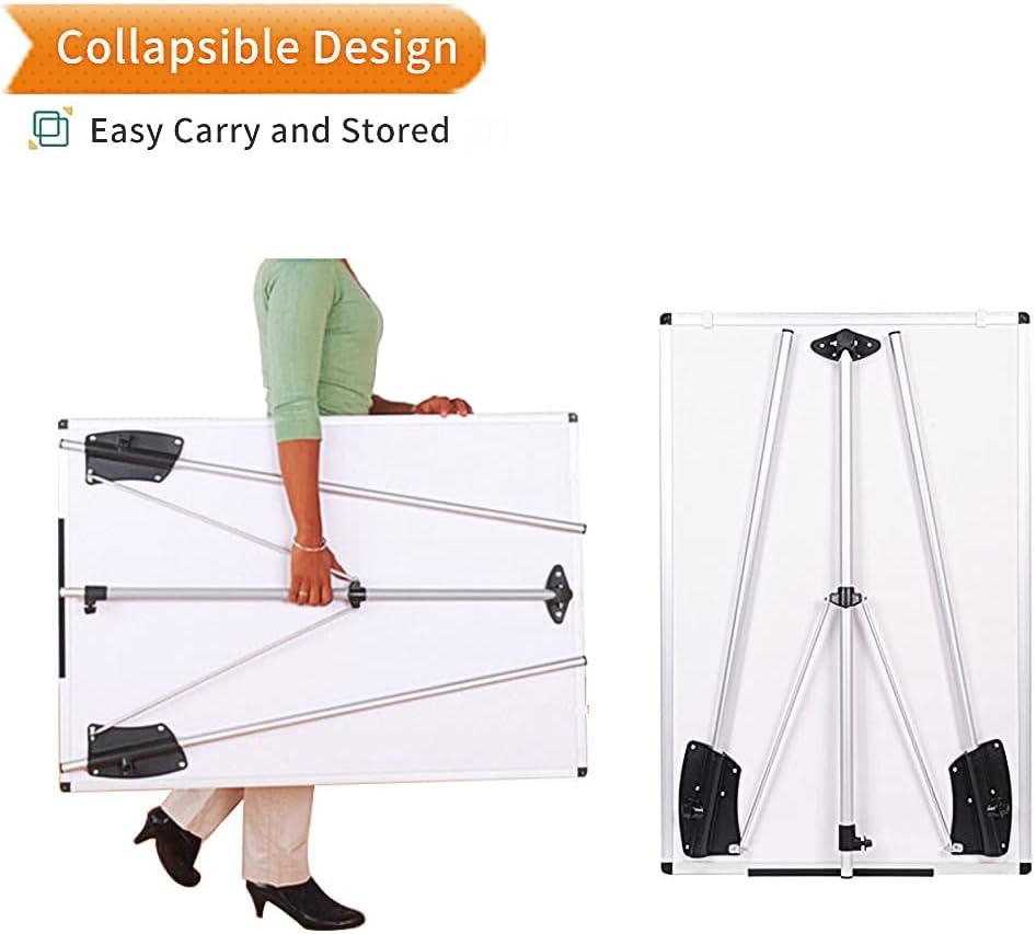 VIZ-PRO Whiteboard Easel - Portable Height Adjustable Dry Erase Board | 36 x 24 Inches