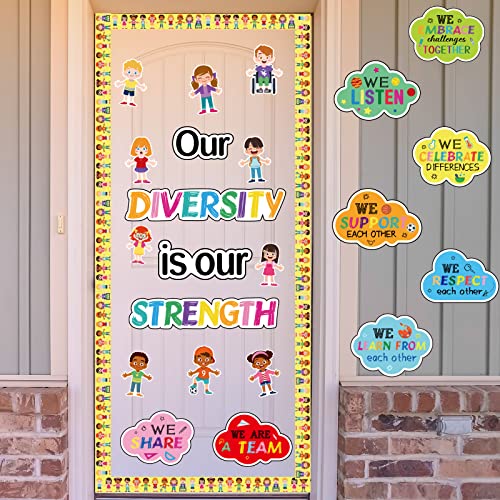 Diversity Bulletin Board Decoration Set with Welcome Sign - Our Diversity is Our Strength