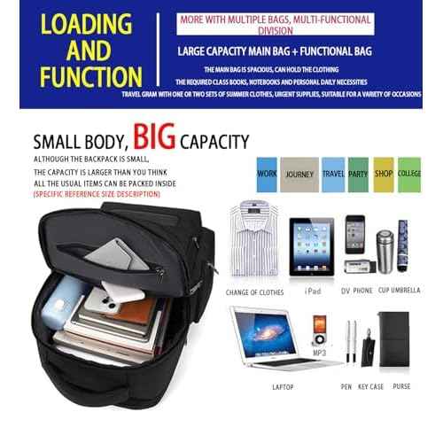 Backpack Men's Multilayer Backpack Business Casual Bag Large Capacity Multifunctional Computer Bag,waterproof, fits 15.6inch notebook(Black)